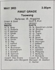 First grade lineup 1986